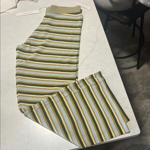 Striped Knit pants in Green and Yellow